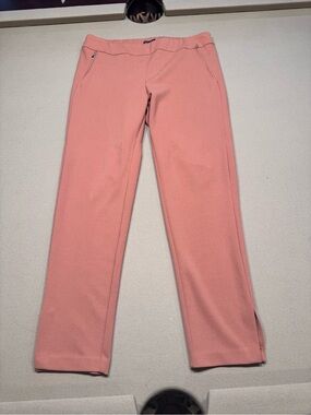 Soho Coral Pink Straight-Leg Pull-On Trousers